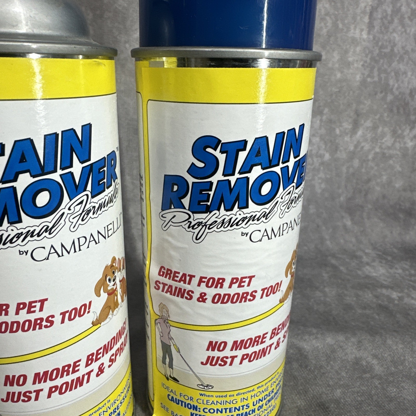 2 Ct Campanelli Professional Formula Stain Remover Point & Spray 15 oz Pet Odors