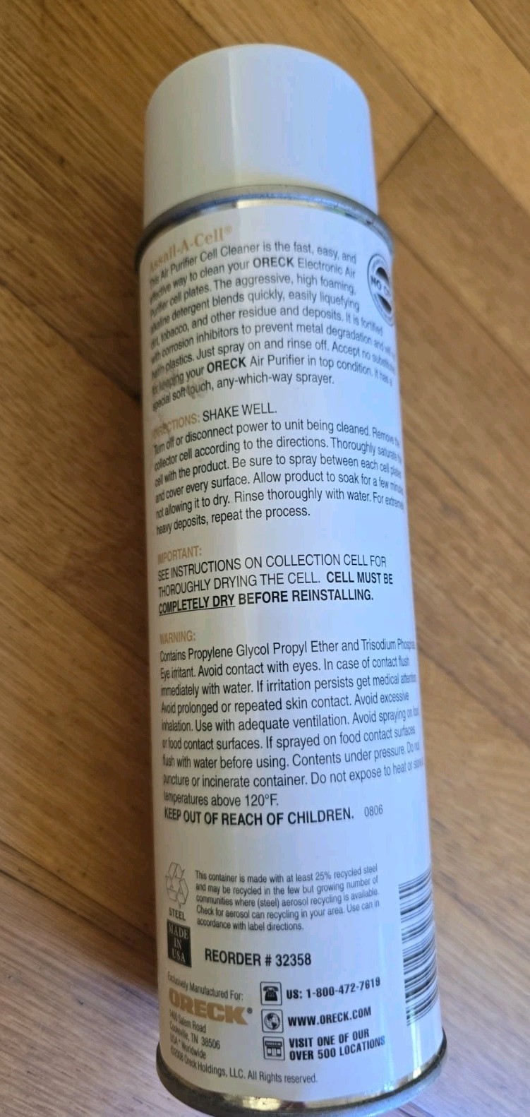 ORECK Assail-A-Cell Air Purifier Cell Cleaner Advanced Formula 19 oz – NEW
