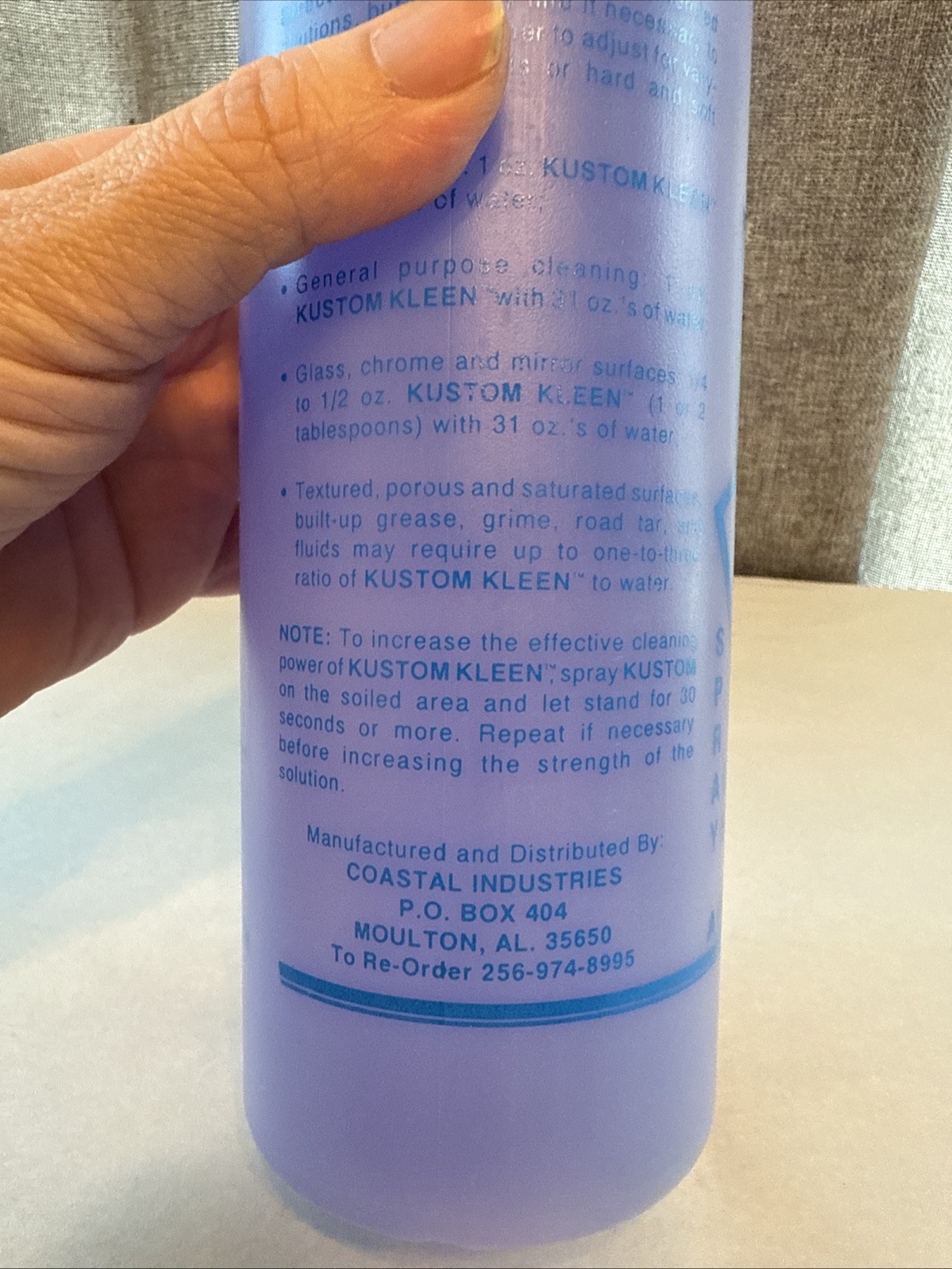 Kustom Kleen Fully Concentrated Cleaner 1 Quart Bottle Spray On Wipe Off Custom