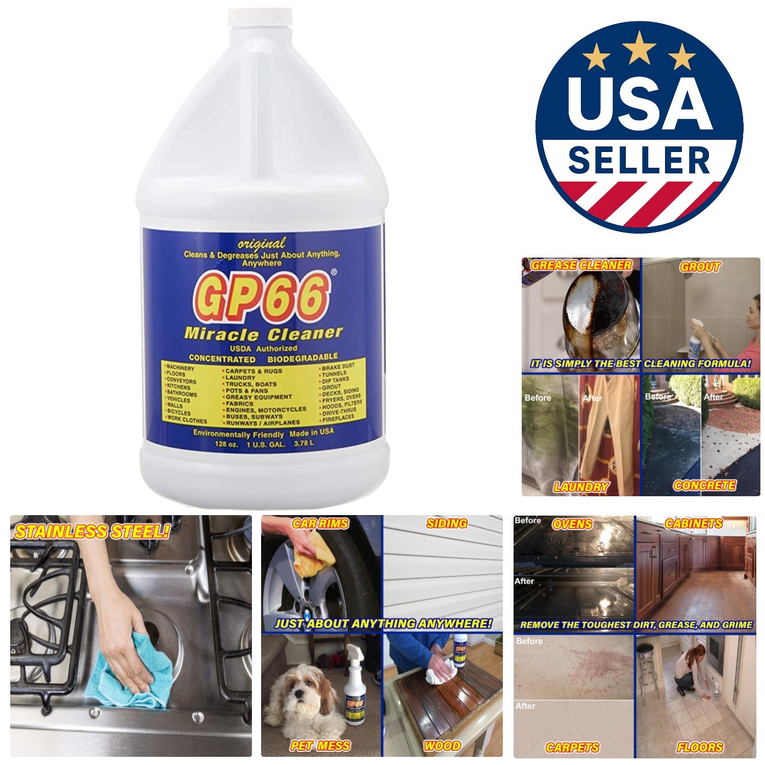 NSF Approved 1 Gallon Green Miracle Cleaner – Safe, Powerful All-Purpose Formula