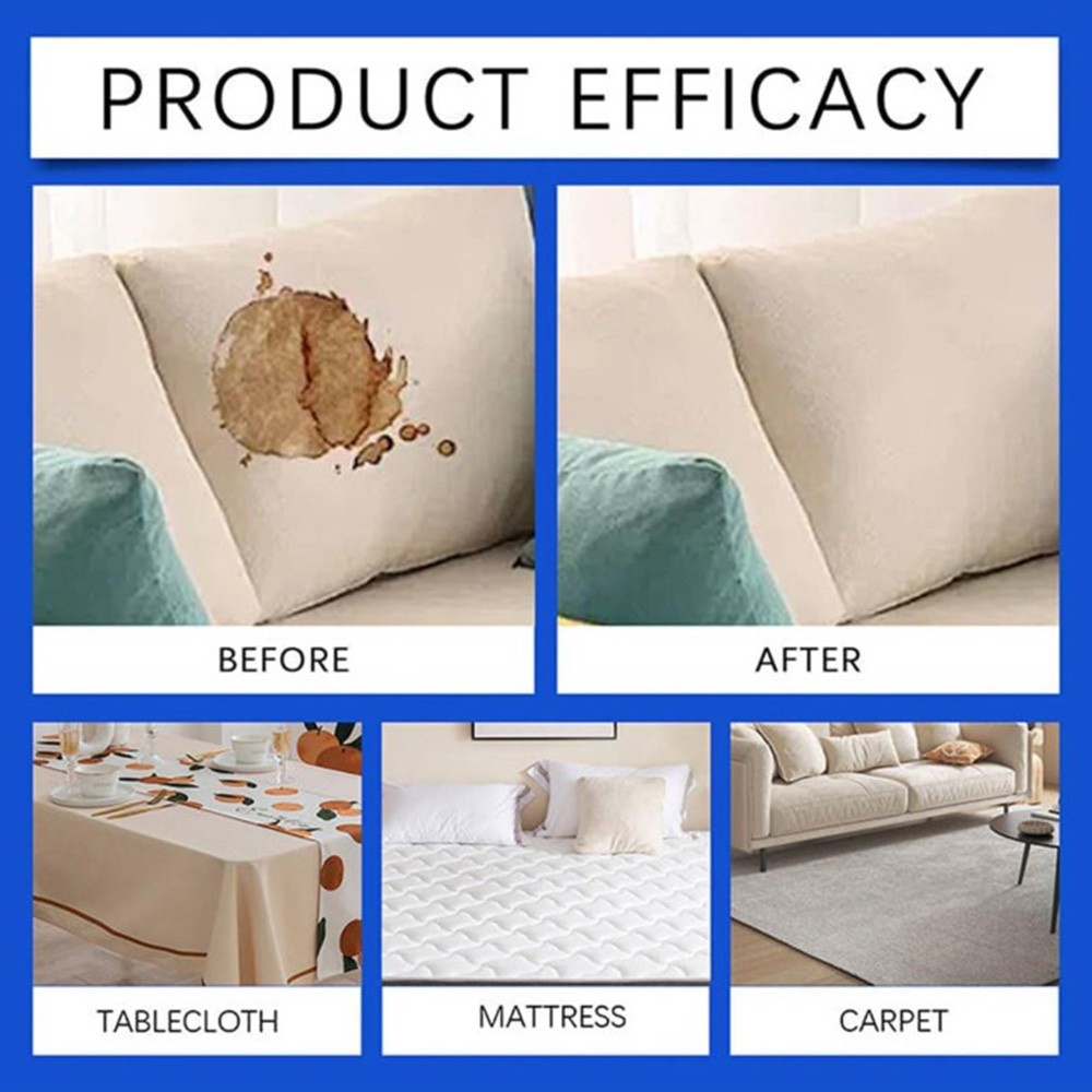 Fabric Sofa Foam Cleaner Multi-purpose Stain Remover Carpet Curtain No-water