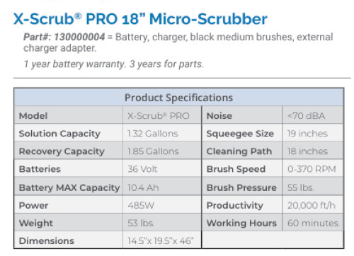 XSCRUB AUTO SCRUBBER PRO