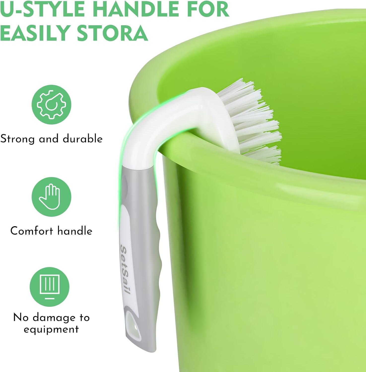 Scrub Brush, Heavy-Duty Scrub Brushes for Cleaning with Stiff Bristles Cleaning