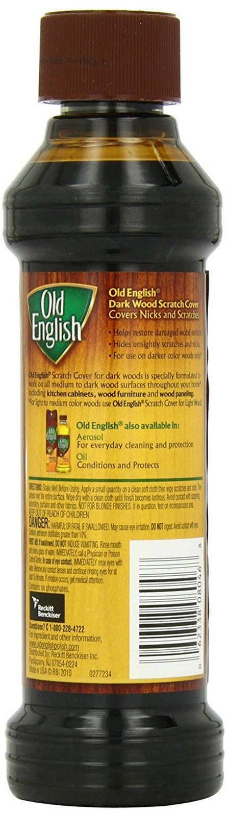 Scratch cover Liquid for dark woods Brown wood Furniture Polish 8 oz OLD ENGLISH