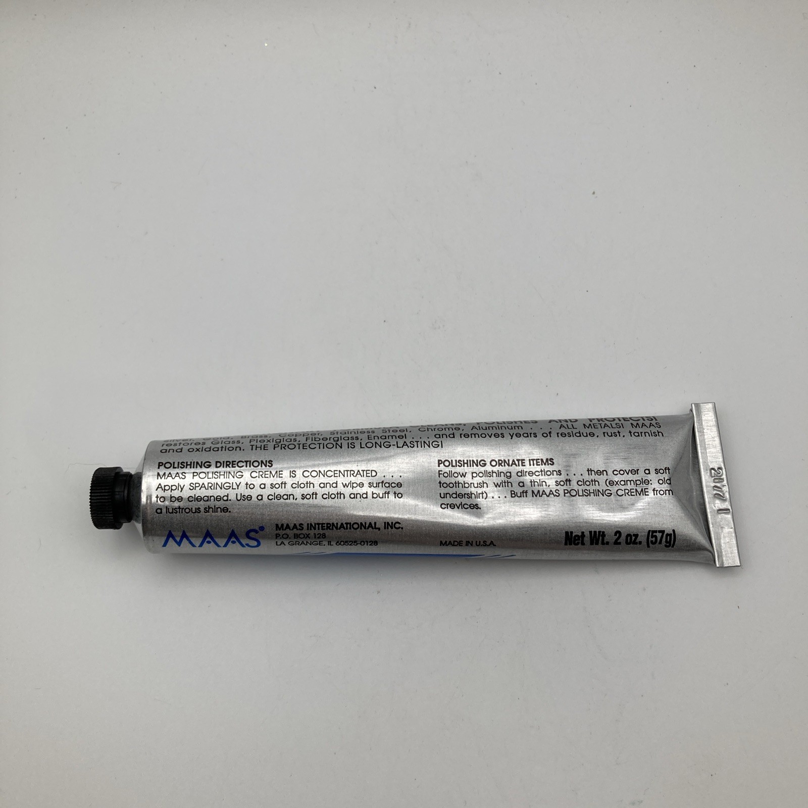 MAAS 2 oz. Concentrated Polishing Creme / 2 Ounce Tube / All Metals /Made in USA