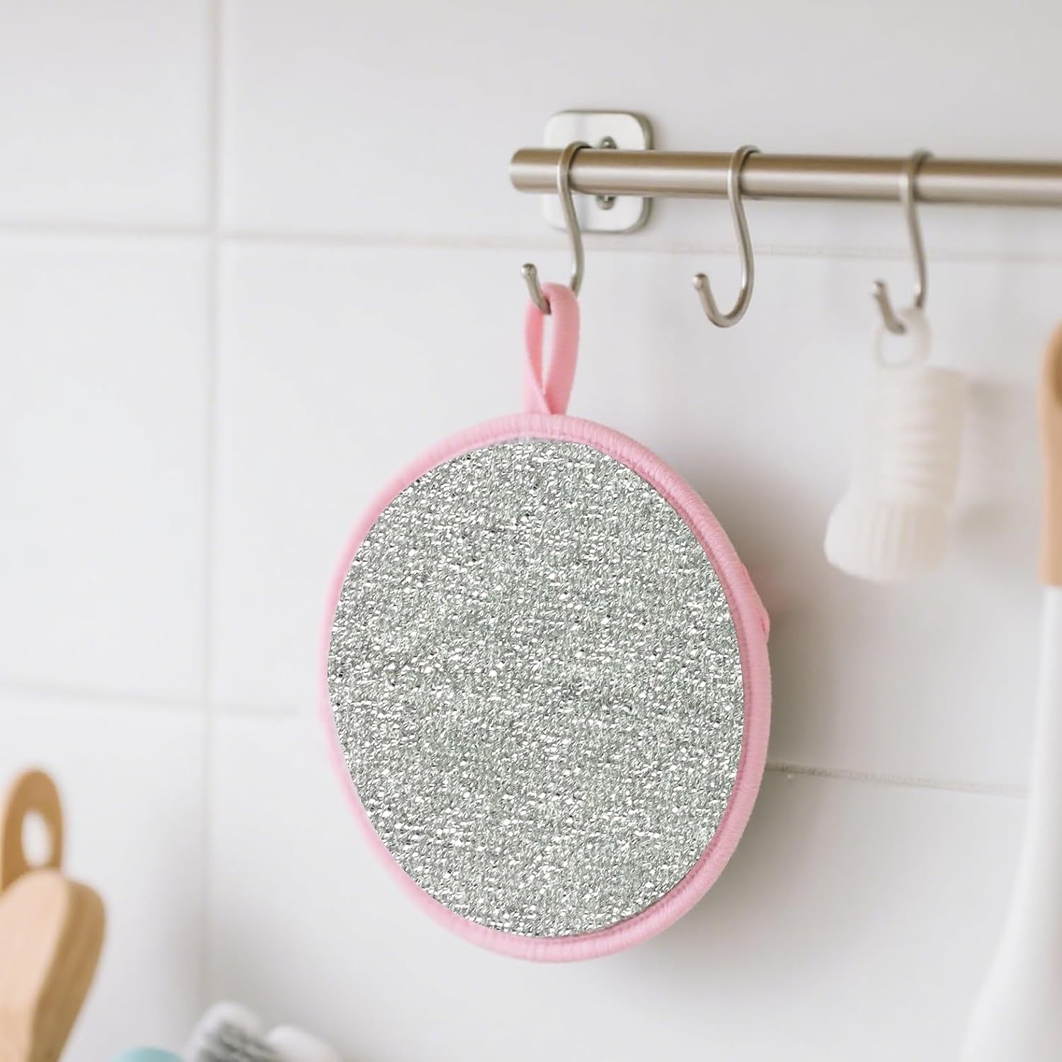 20x Double-Sided Scouring Pads Dish Pan Washing Sponge Kitchen Cleaning Tool
