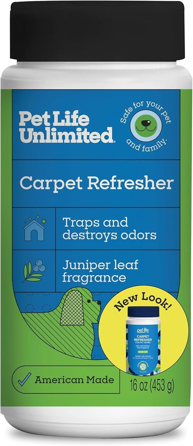 Eco-Friendly Juniper Leaf Carpet Freshener Powder, 16 oz Strong Odor Eliminator