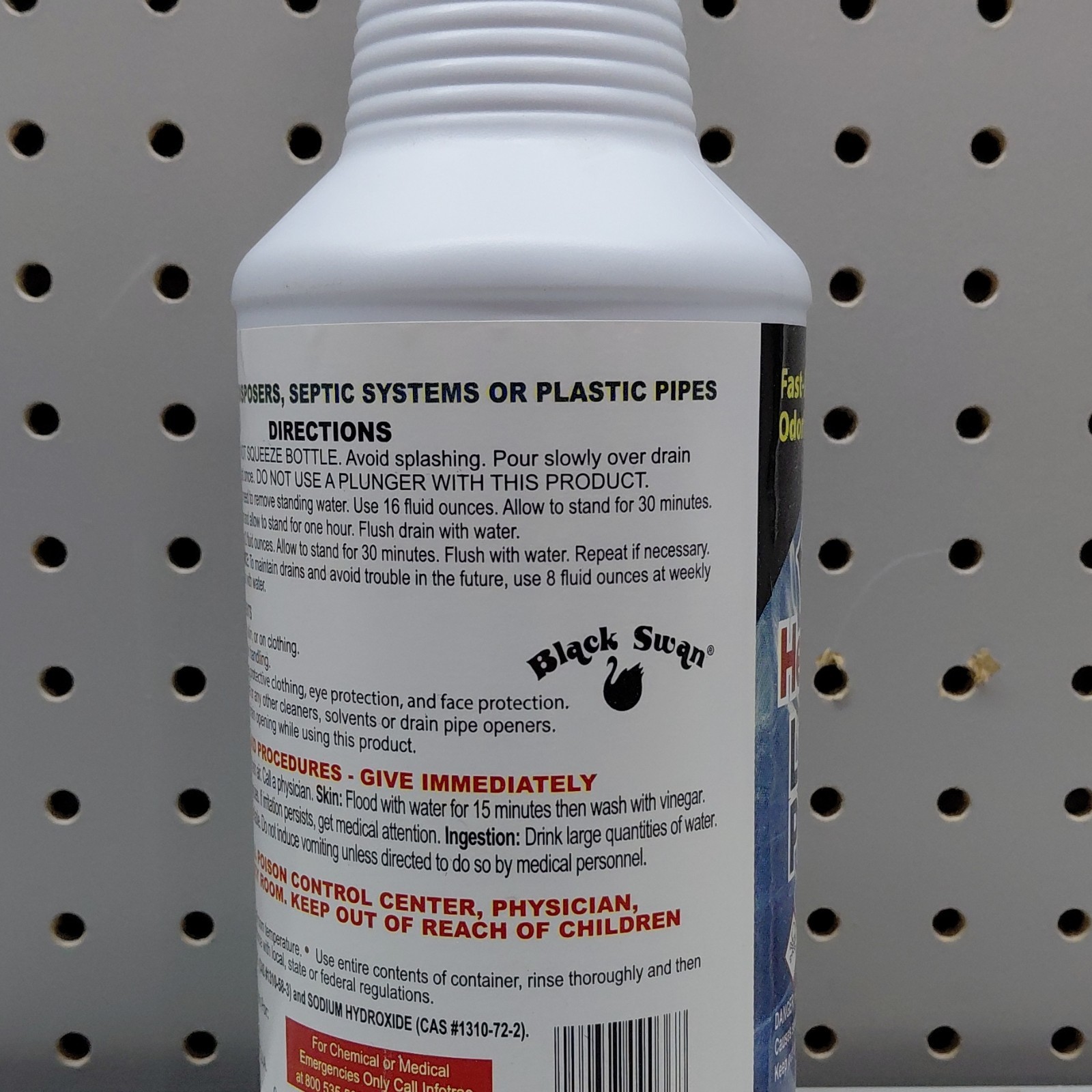 Black Swan Heavy Duty Liquid Drain Pipe Opener Fast-Acting Odorless 32 fl oz