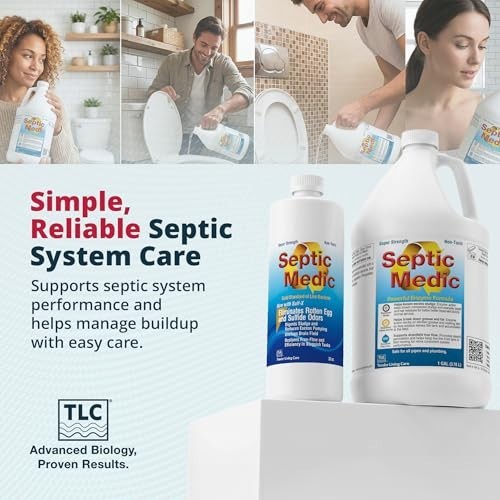 Septic Tank Treatment Liquid Enzyme Cleaner Maintenance Drainfield Flow Support