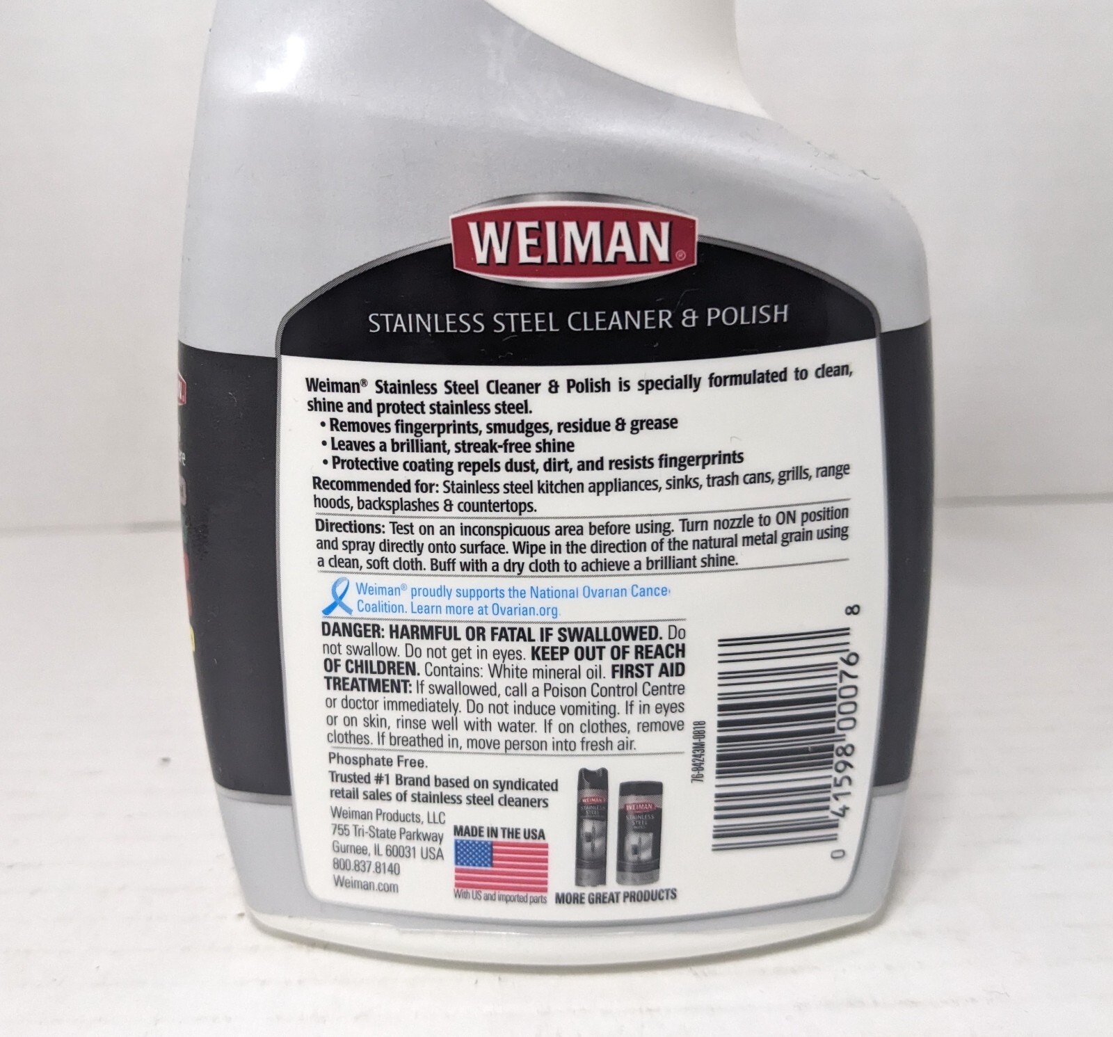 Lot of 3 Weiman Stainless Steel Cleaner and Polish Trigger Spray – 12 FL OZ Each