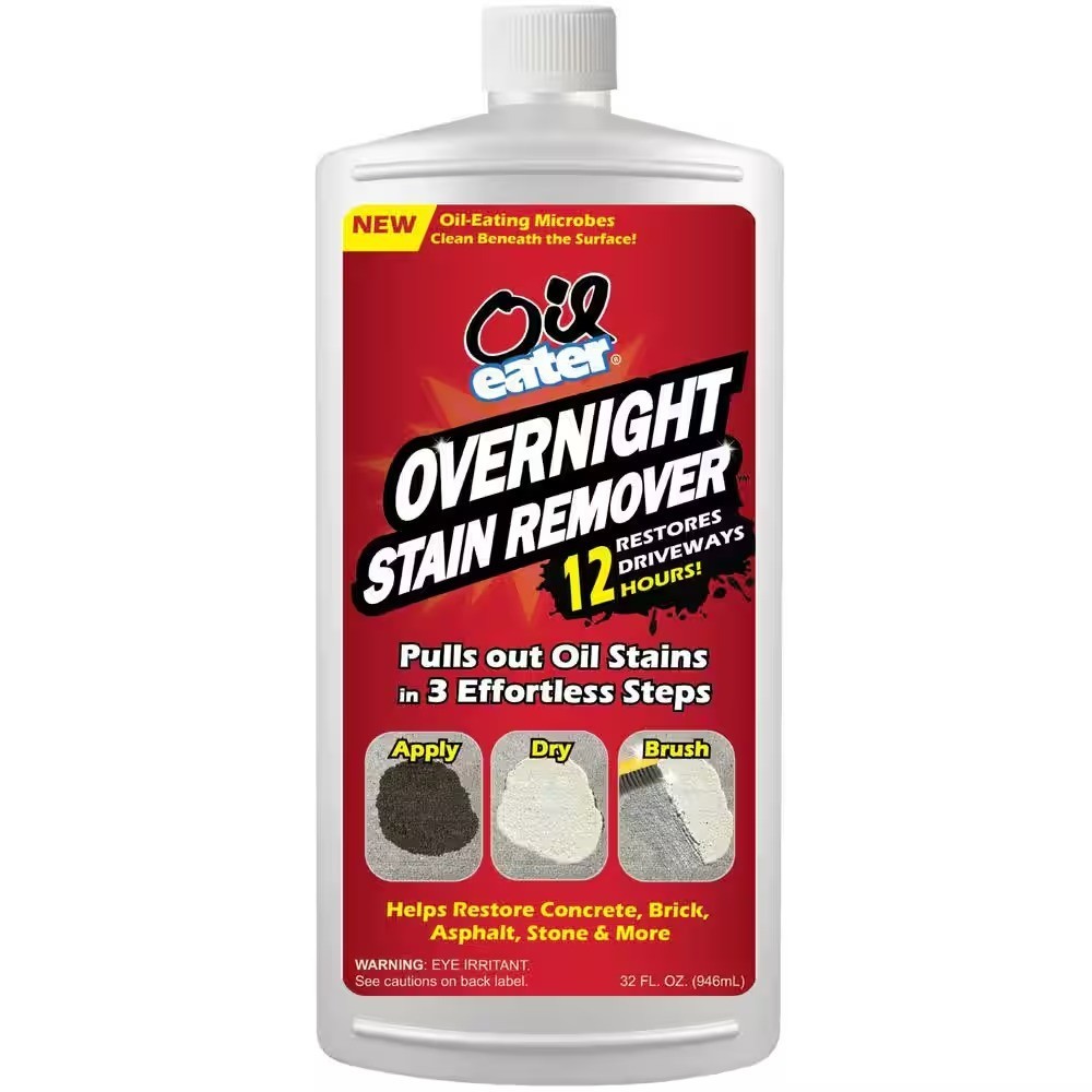Oil Eater 32 oz Overnight Oil Stain Remover for Concrete Driveway,Garage, 1 Pack