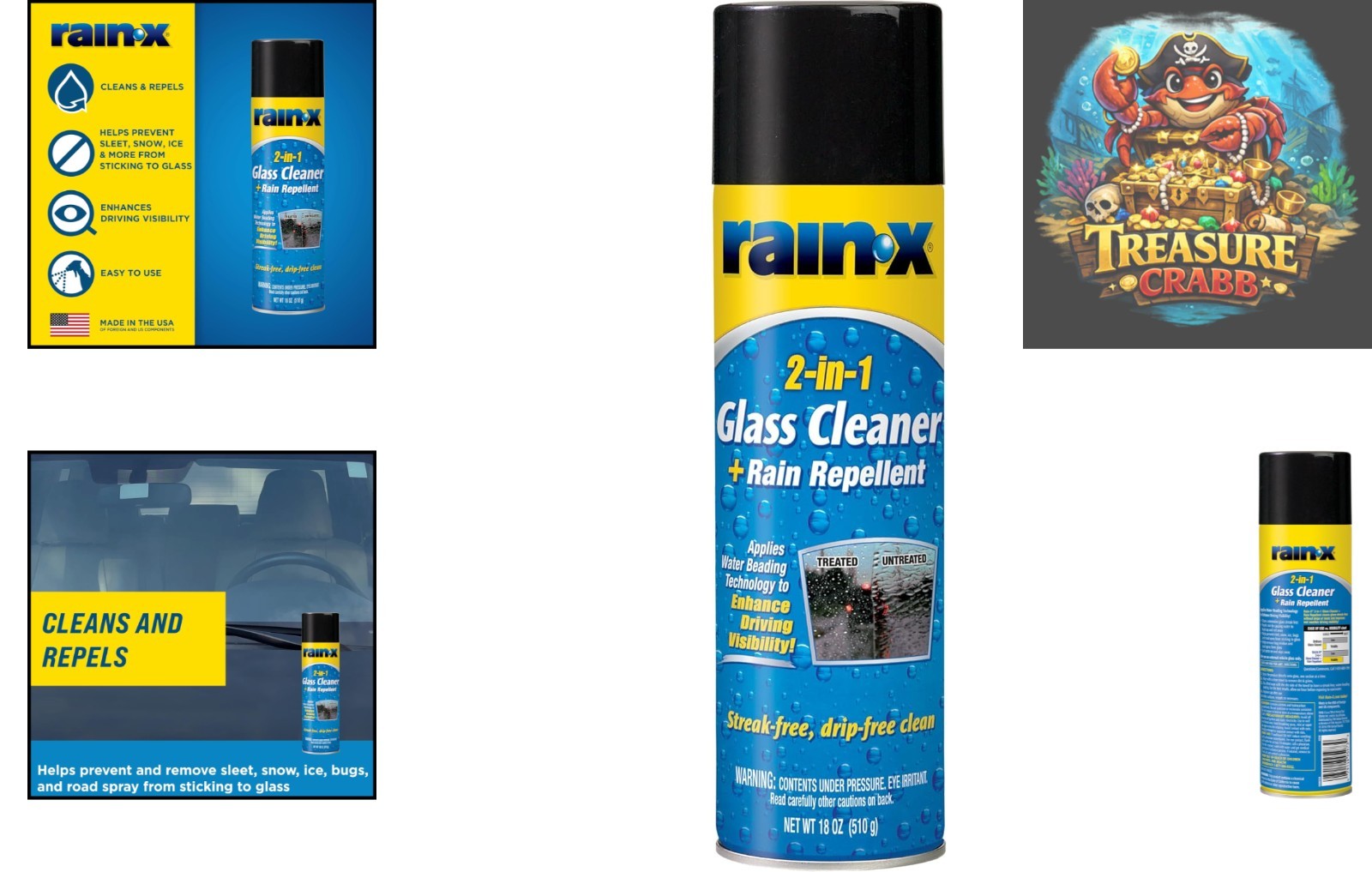 Experience Streak-Free Clarity with Rain-X 2-in-1 Glass Cleaner & Rain Repellent