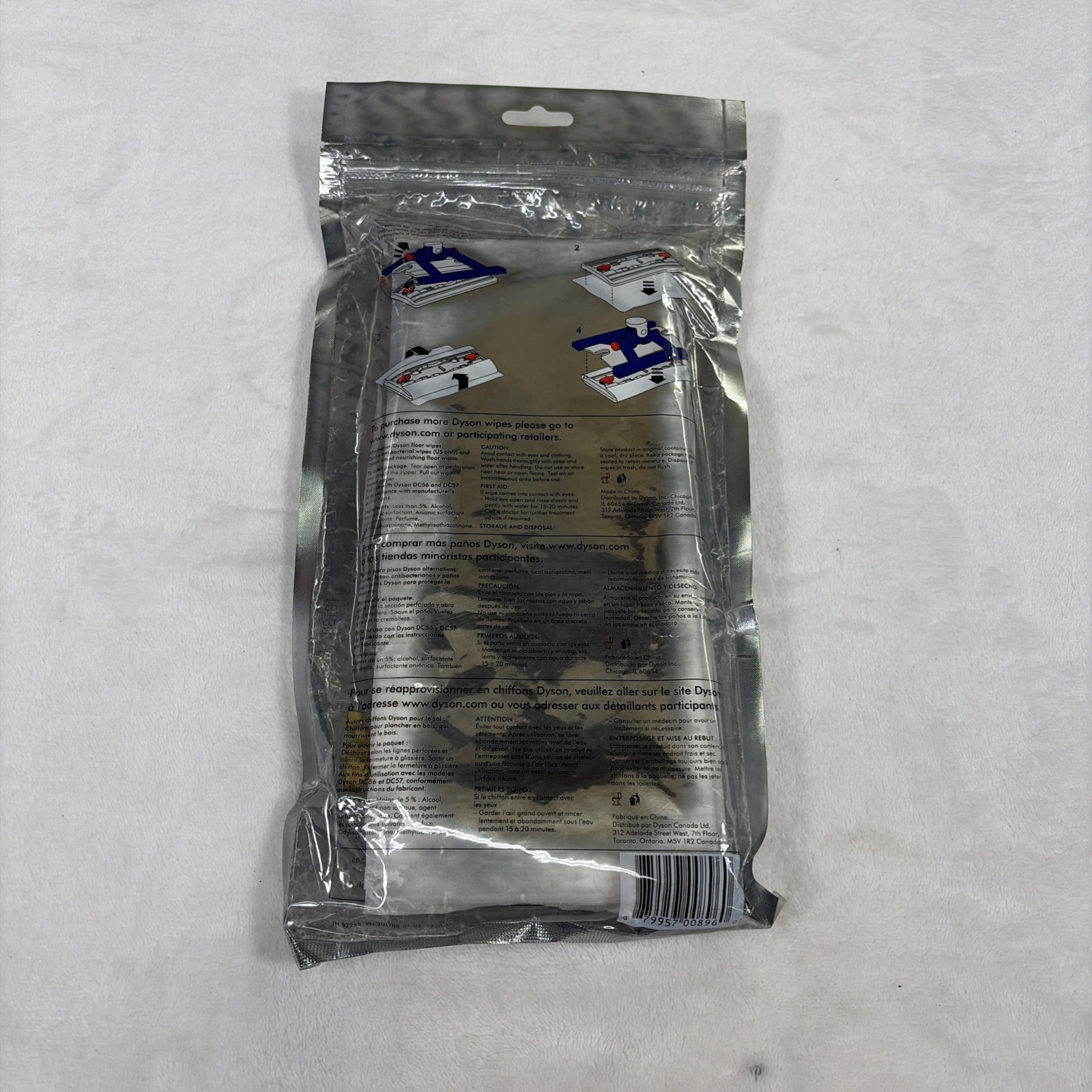 Dyson Hard Floor Wet Wipes DC 56 DC57 Lot of 3 3-Packs Sealed New Bnfts Charity