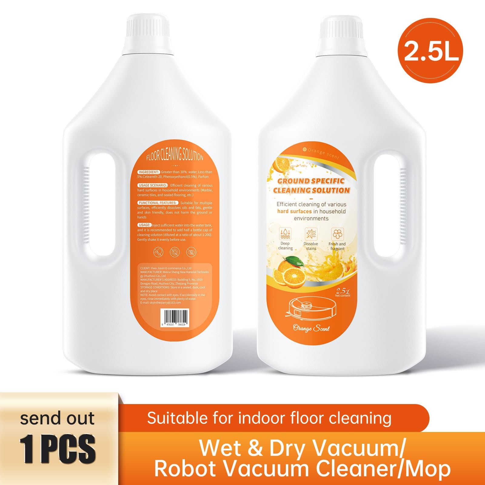 2.5L Floor Cleaning Solution Deep Cleans for Multiple Hard Floors