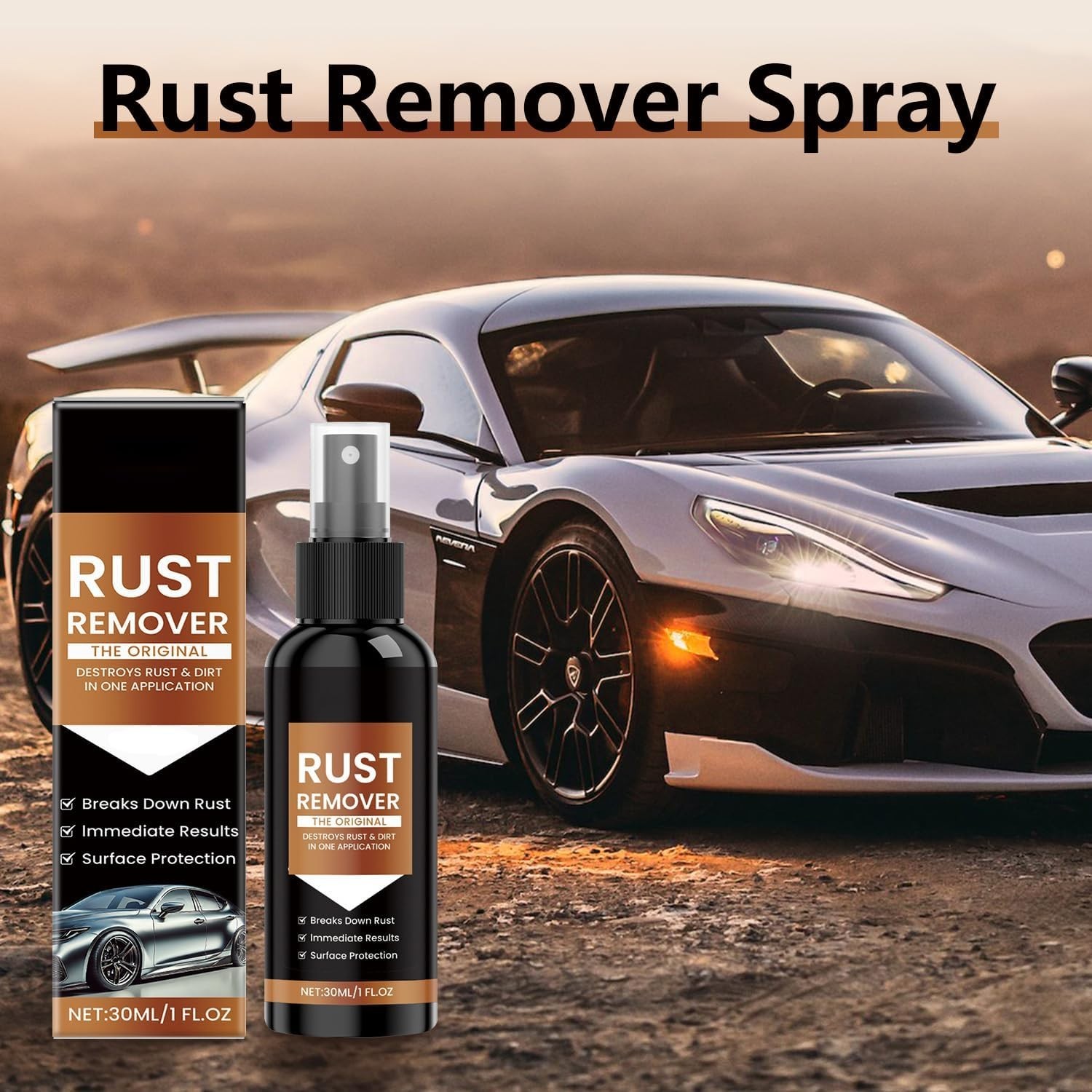 2pcs Heavy Duty Rust Remover Spray for Fast Oxidation Removal – Multi-Surface