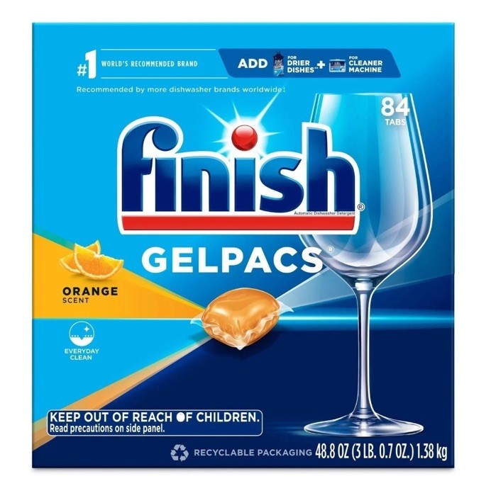 Gelpacs Dishwasher Detergent, Orange Scent, 84 Count