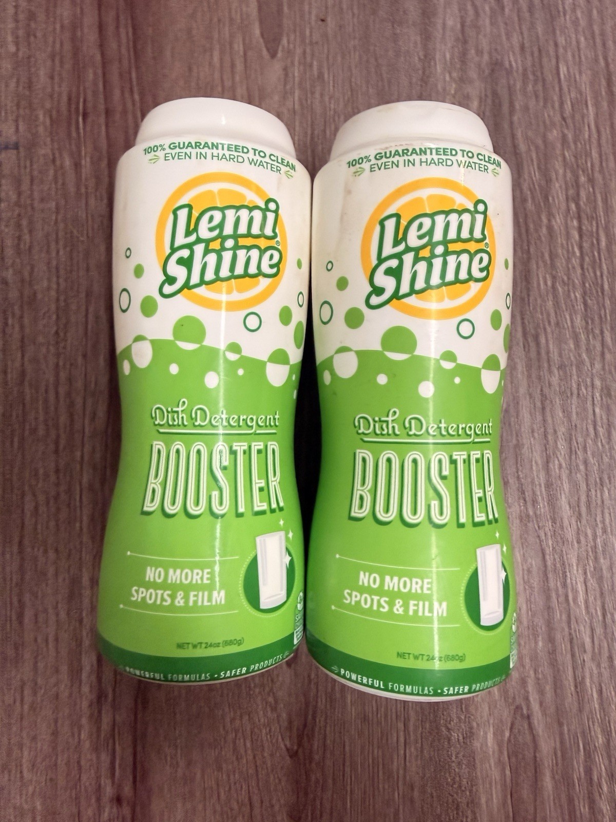Lemi Shine Dishwasher Dish Detergent Booster Powder Citrus 24 oz, 2 Pack