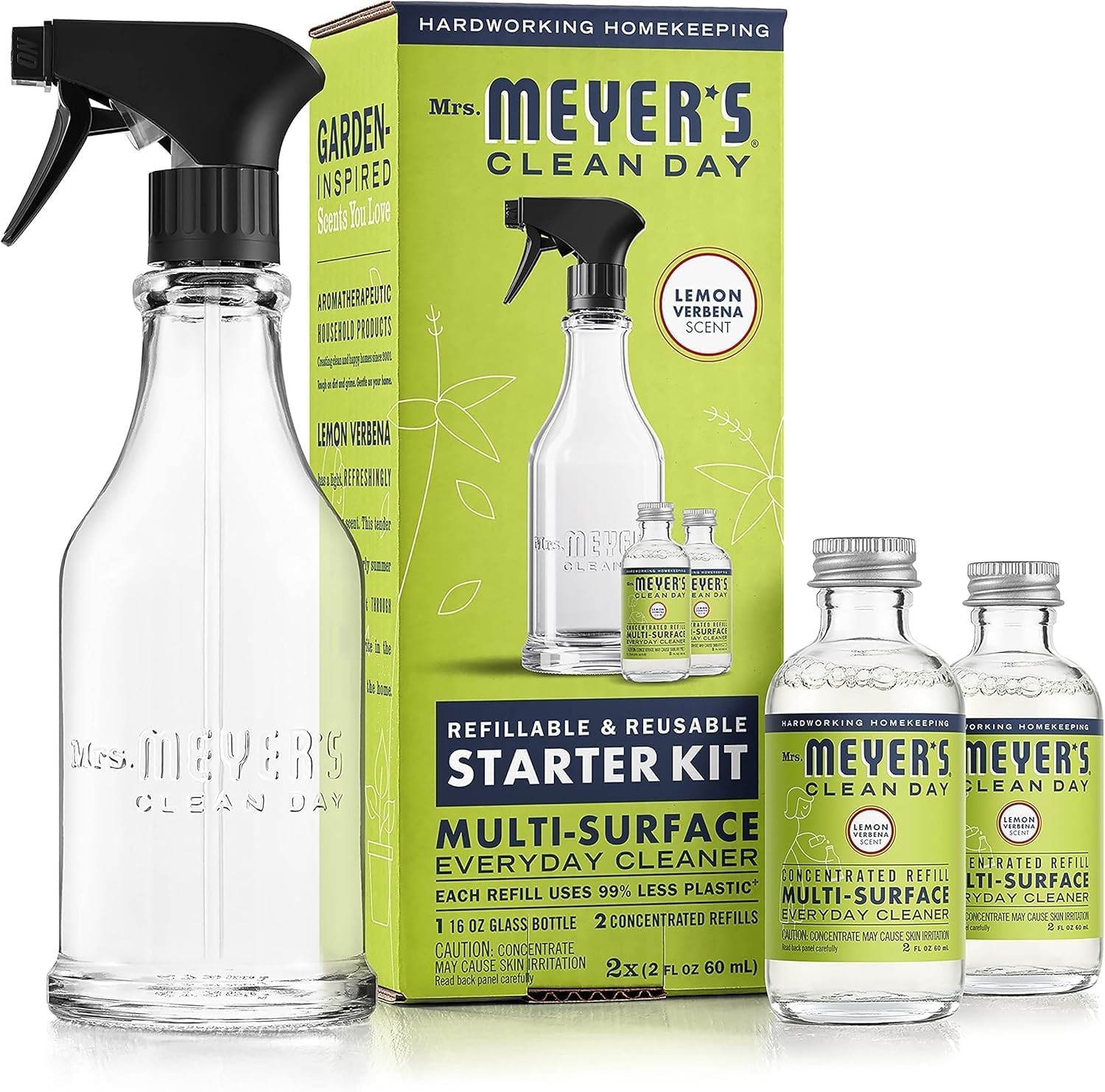 Multi-Surface Cleaner Dispenser Concentrate Starter Kit Glass 16 Fl Oz 2 Refills