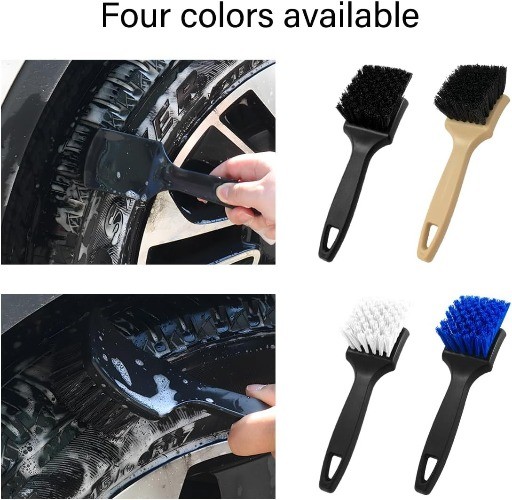 Car Carpet Cleaning Brush, Wheel Hub Scrub Brush Floor Mat Cleani Color: White