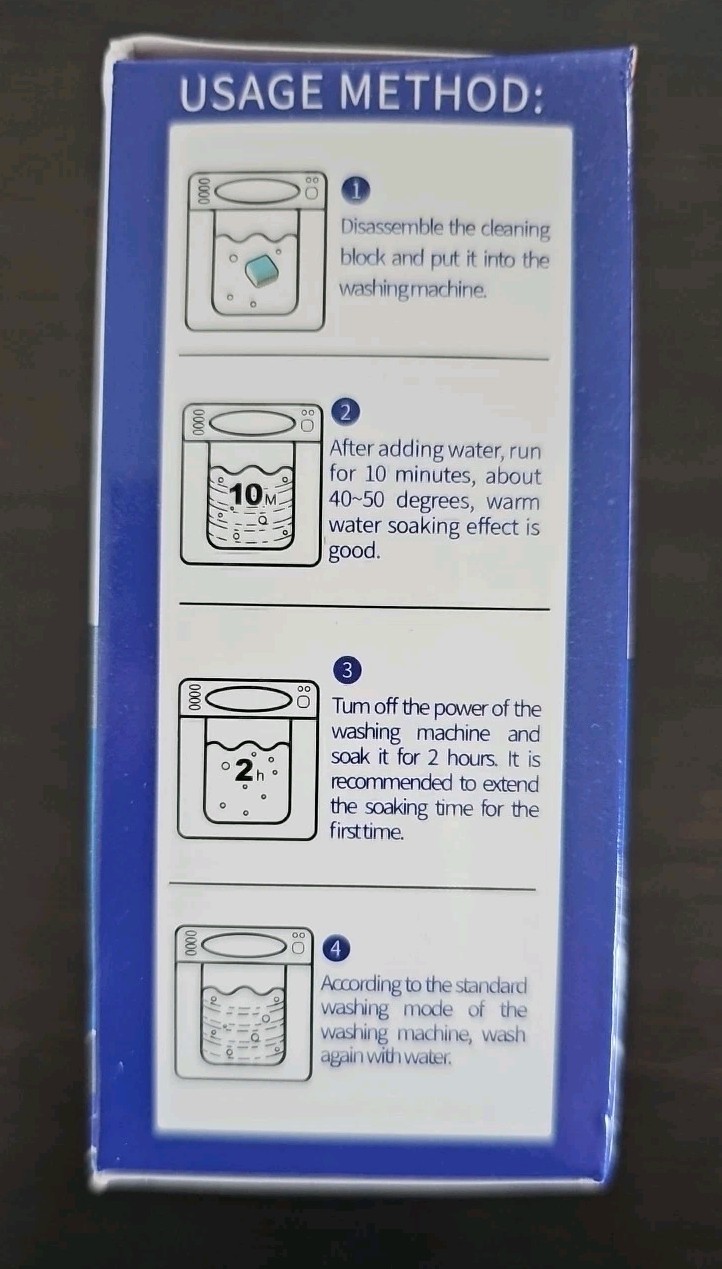Washing Machine Cleaner Formulted To Deep Clean 24 Tablets