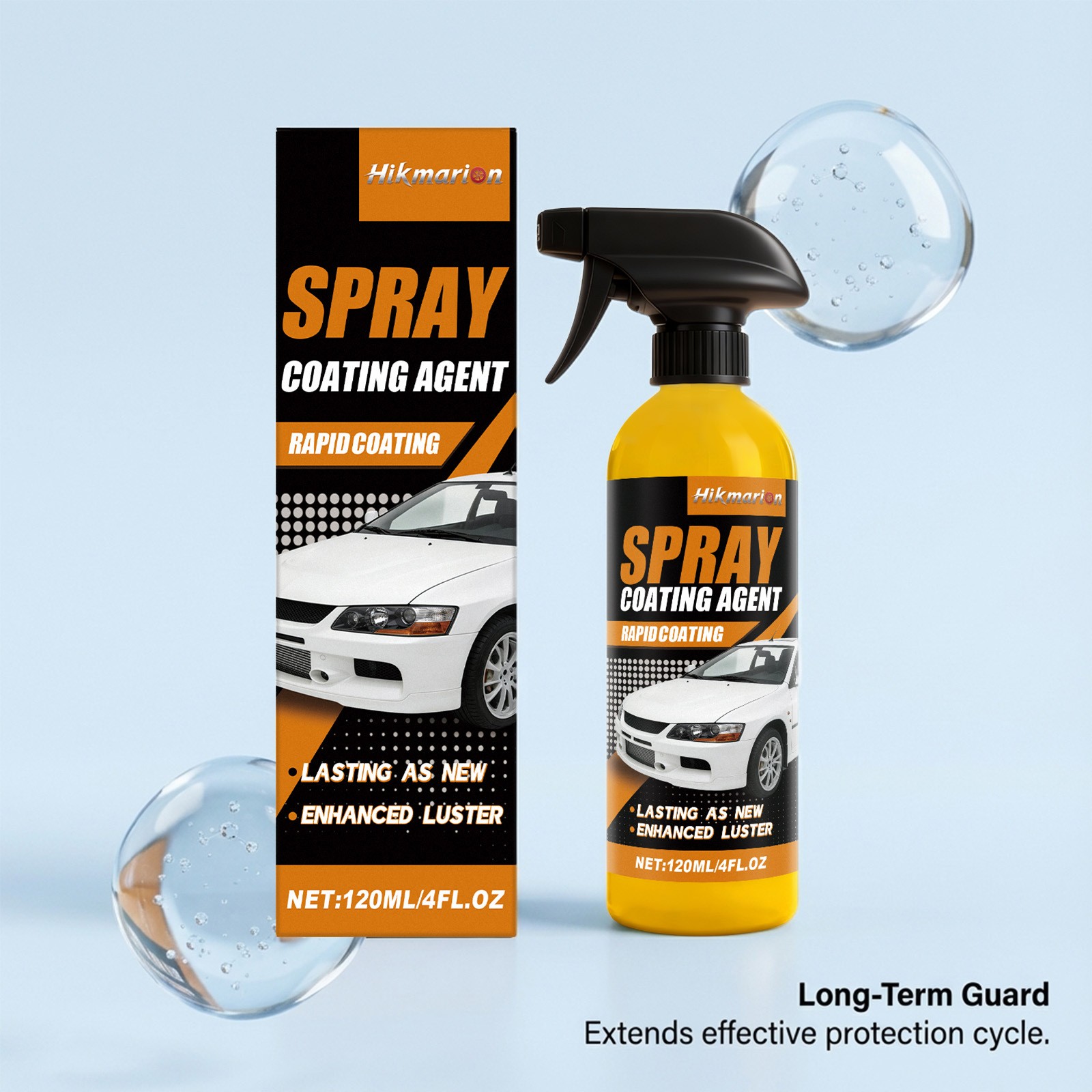 1/2/3x Spray Coating Agent For Cars, Nano Hydrophobic Ceramic Coating 120ml