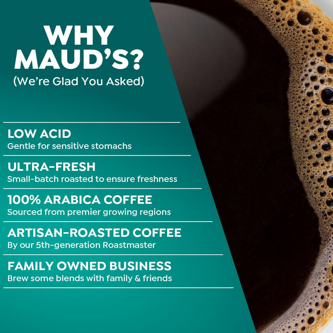Maud’S Decaf Espresso Roast Coffee Pods 100 Ct Decaffeinated Dark Roast
