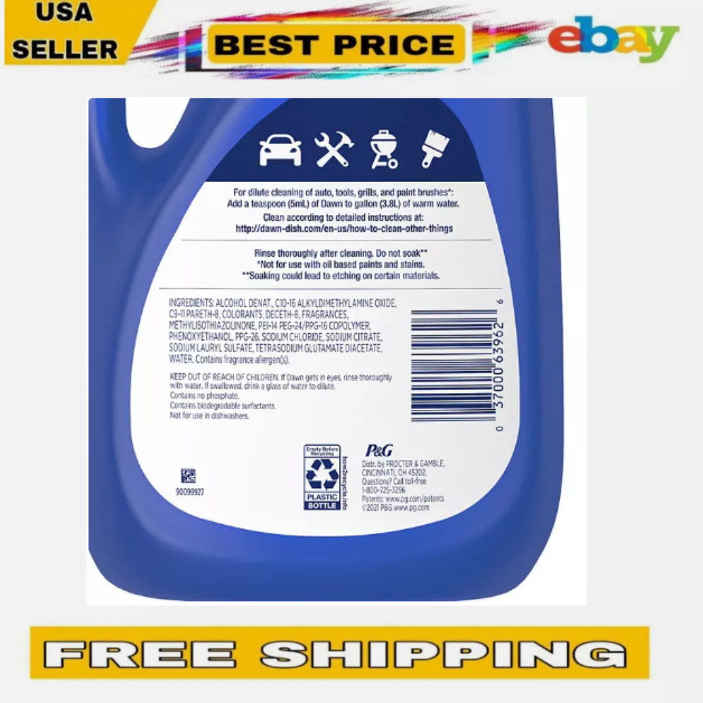 Dawn Platinum Dishwashing Liquid Dish Soap Refreshing Rain 90fl oz
