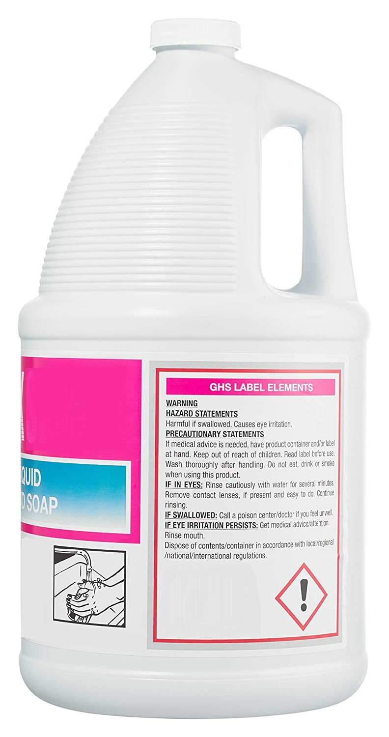 [1 Gallon] Liquid Hand Soap Refill, Pink Color, Floral Scent Handwash