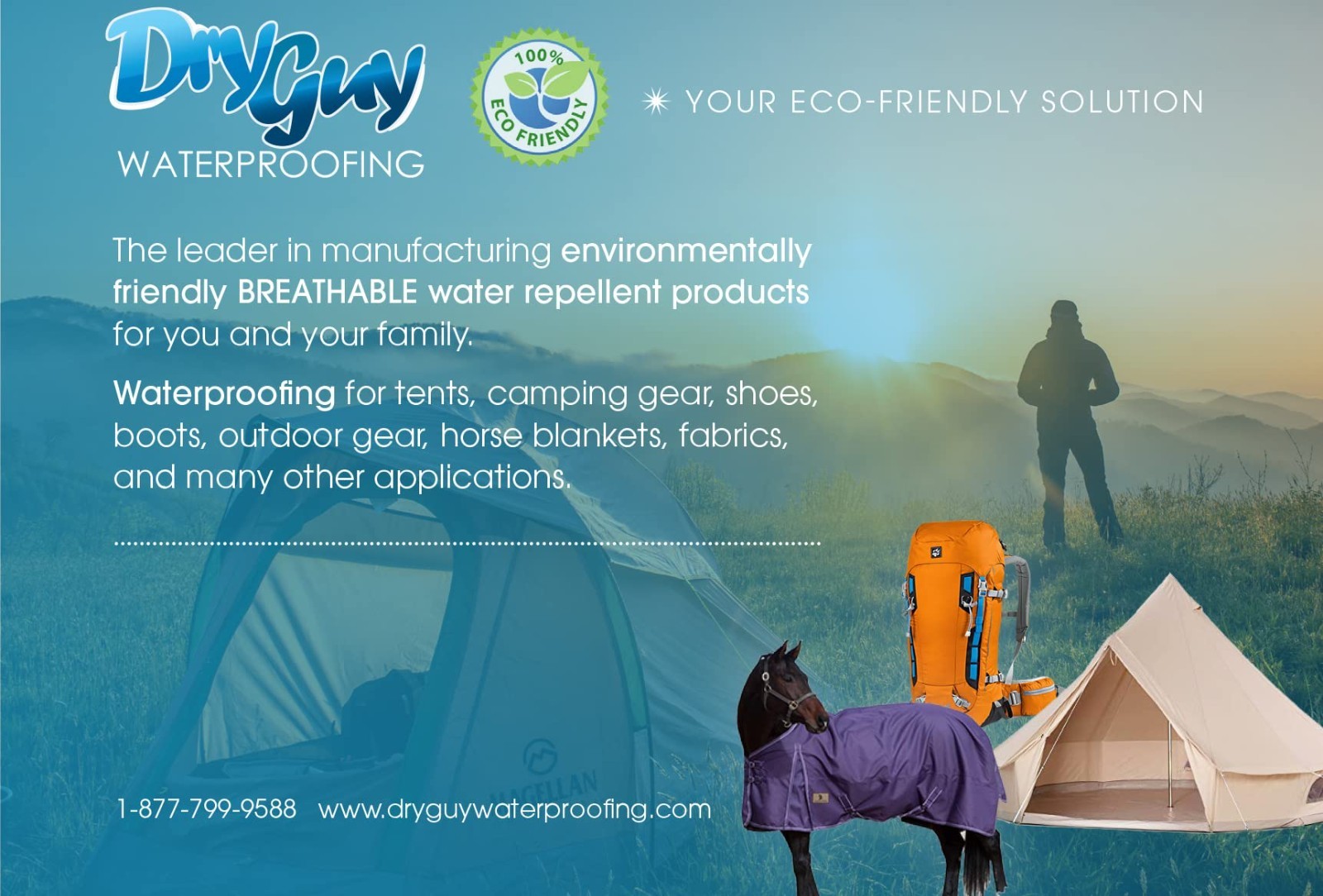 Waterproofing Spray 16oz – Eco-Friendly Water-Based Formula for Tents, Tarps, Ge