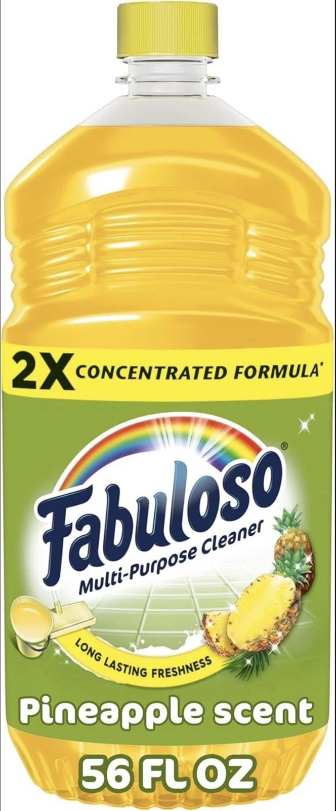 Fabuloso 2X Concentrated All-Purpose Cleaner, Pineapple Scent, 56 fl oz