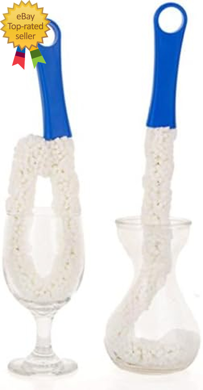 16-Inch Flexible Foam Washing Wand, Long Bottle Brush for Water Bottles | Water