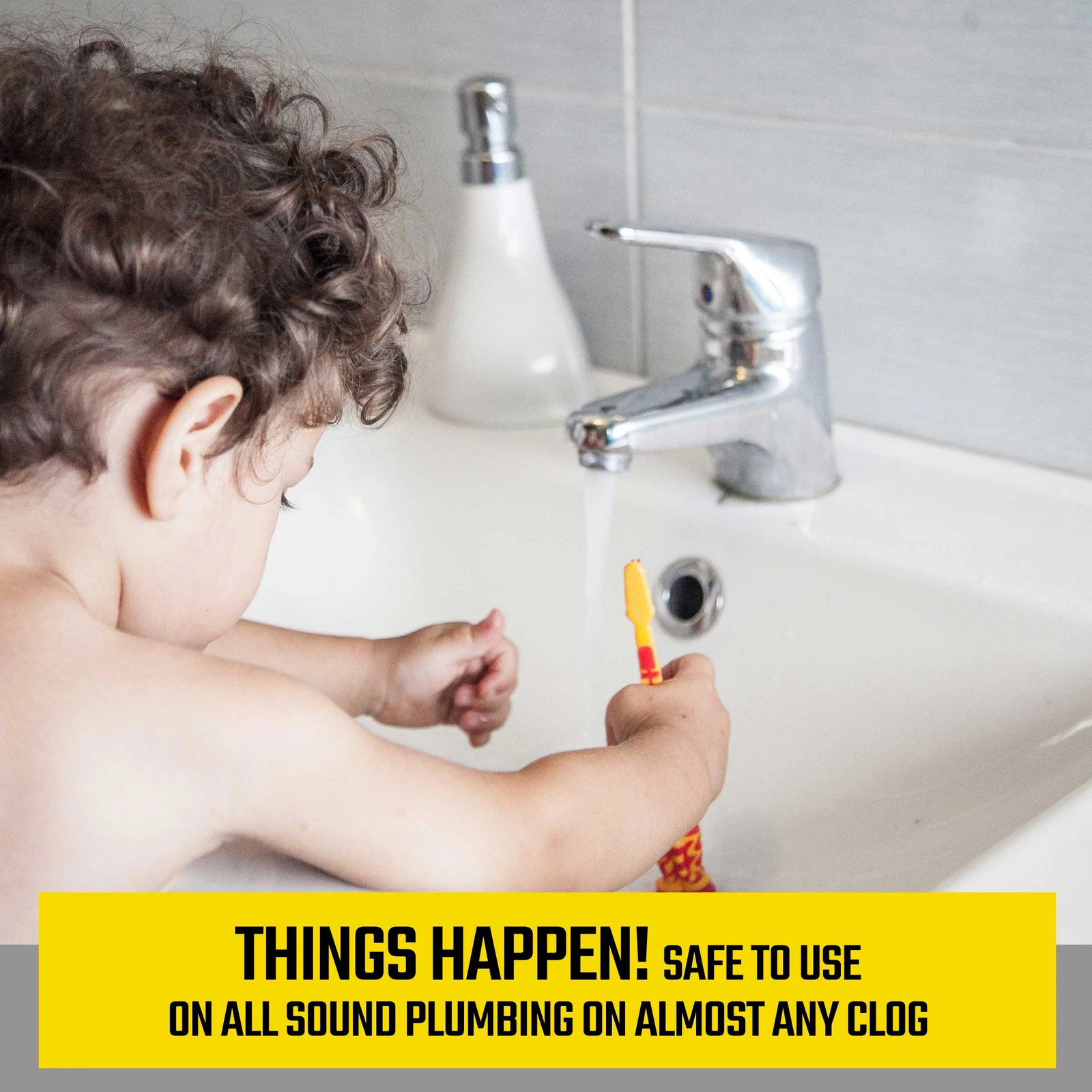 Brand Clog-Free Drain Opener, Chemical-Free Pressurized Air Canister