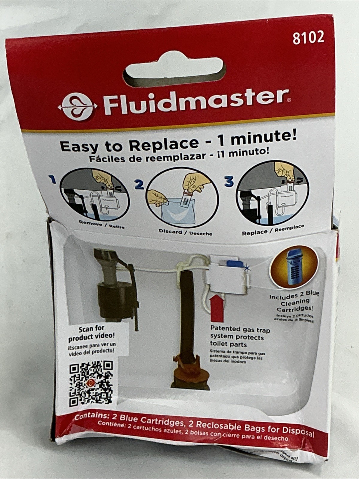 Fluidmaster Flush ‘n Sparkle Automatic Toilet Bowl Cleaning 2 Refill Cartridges