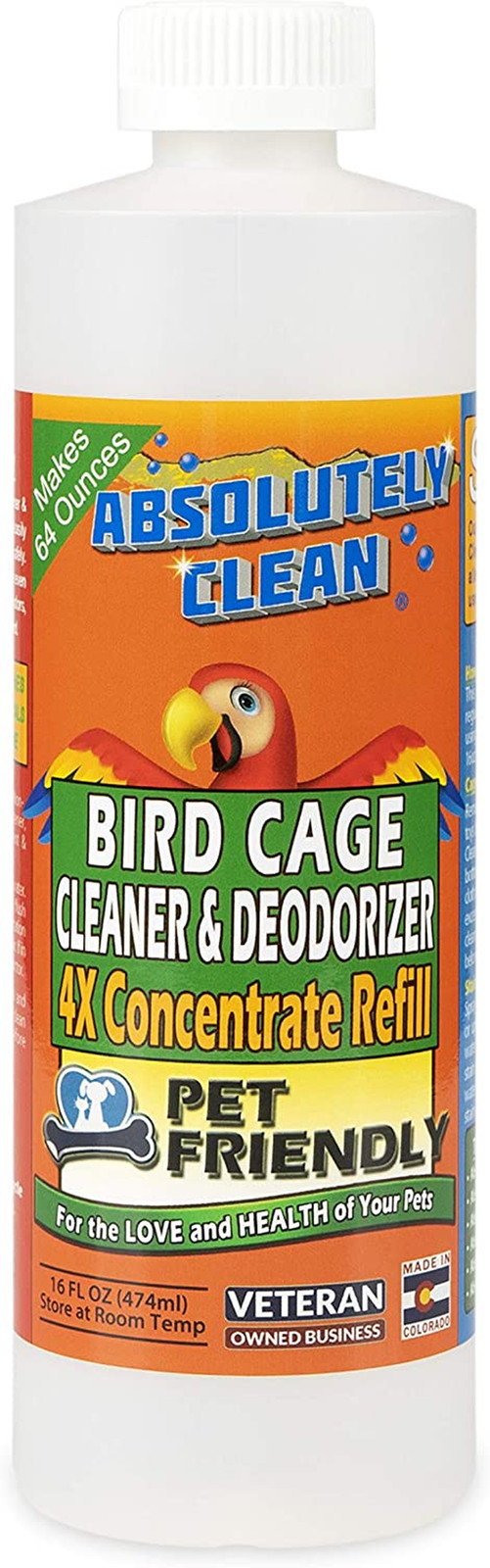 Absolutely Clean Amazing Bird Cage Cleaner and Deodorizer – Just Spray