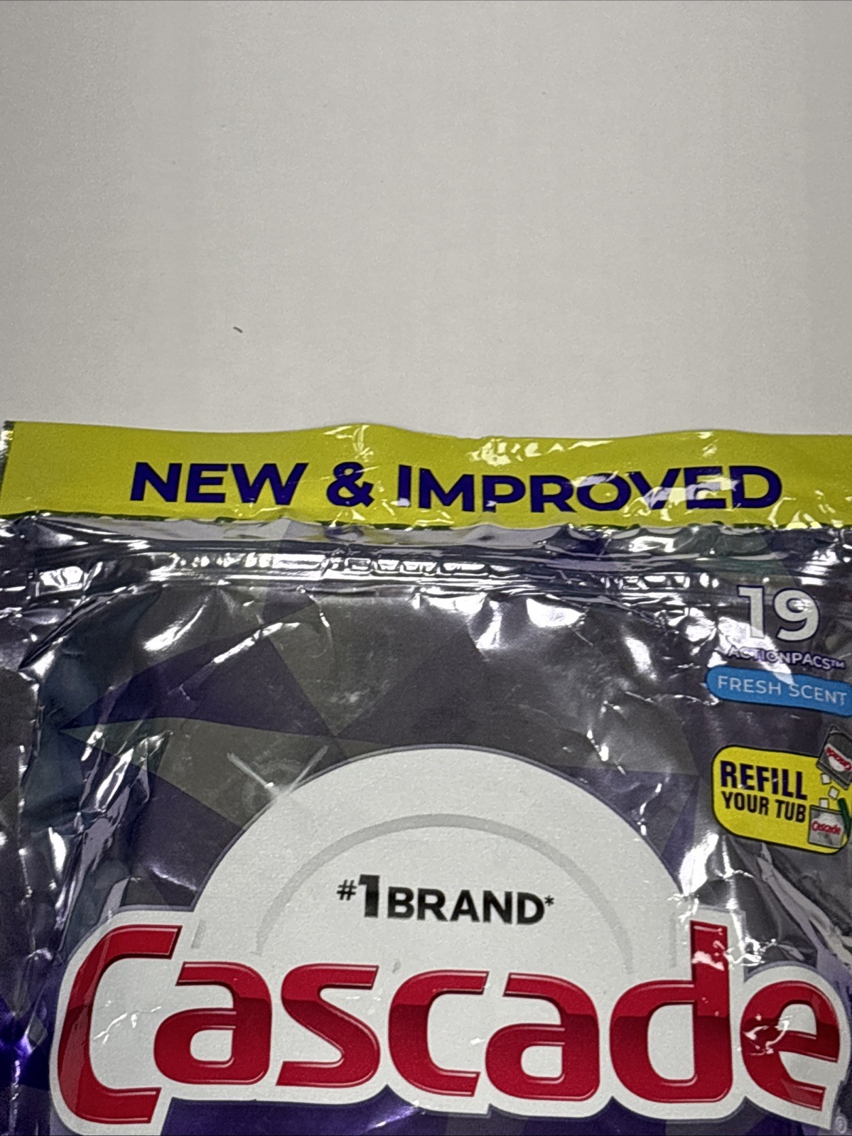 Cascade Platinum Plus 19 Action Pacs Dishwasher Detergent New & Improved 10.7oz