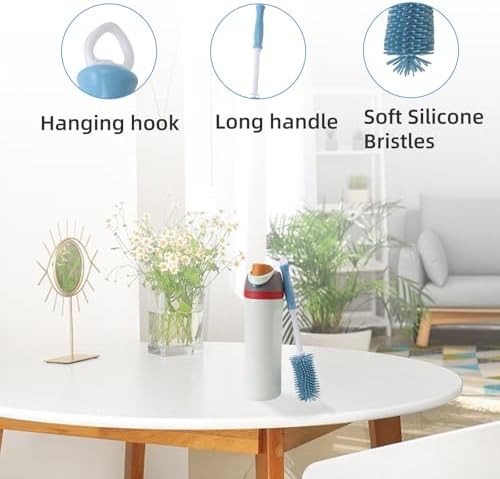 Water Bottle Cleaner Kit for Owala 24/32/40oz,3 Pack | Extra Long Silicone Bottl