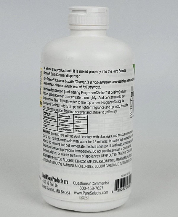Pure Selects Platinum – Kitchen & Bath Cleaner Concentrate – 1 Quart – 32 oz