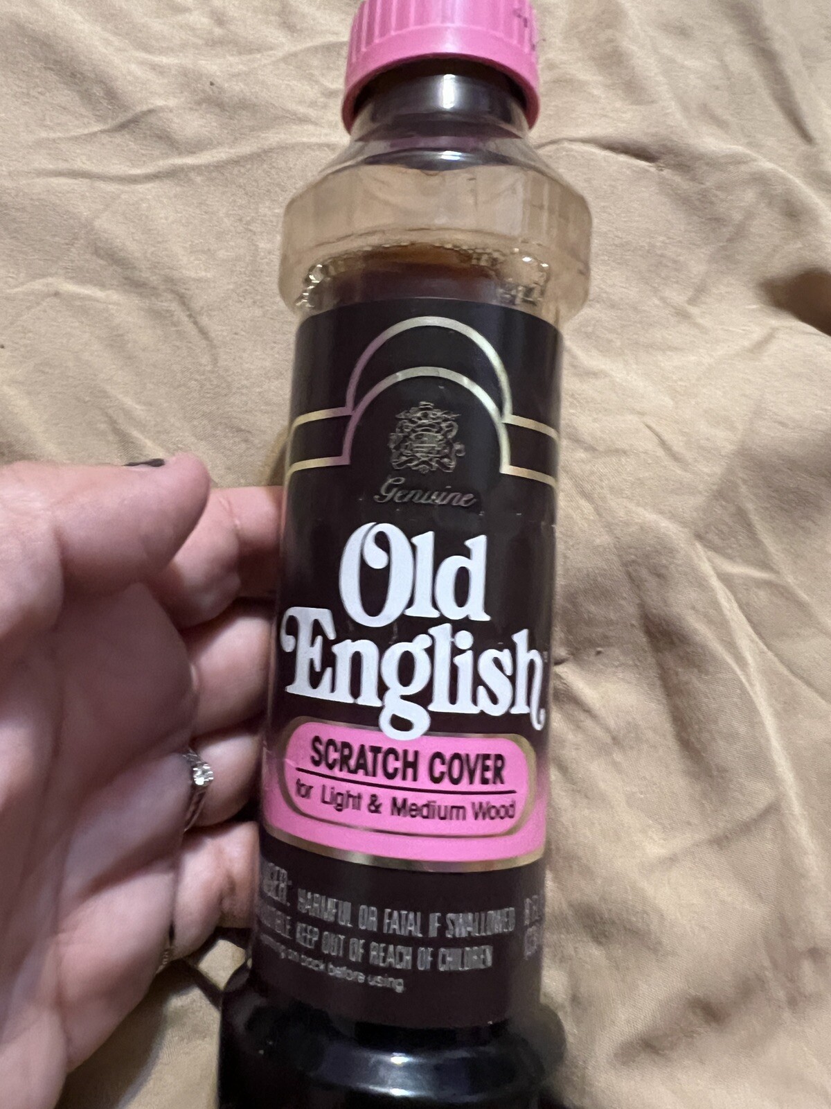 Vintage Old English Scratch Cover For Light To Medium Woods 8 oz Pink Lid ~ RARE