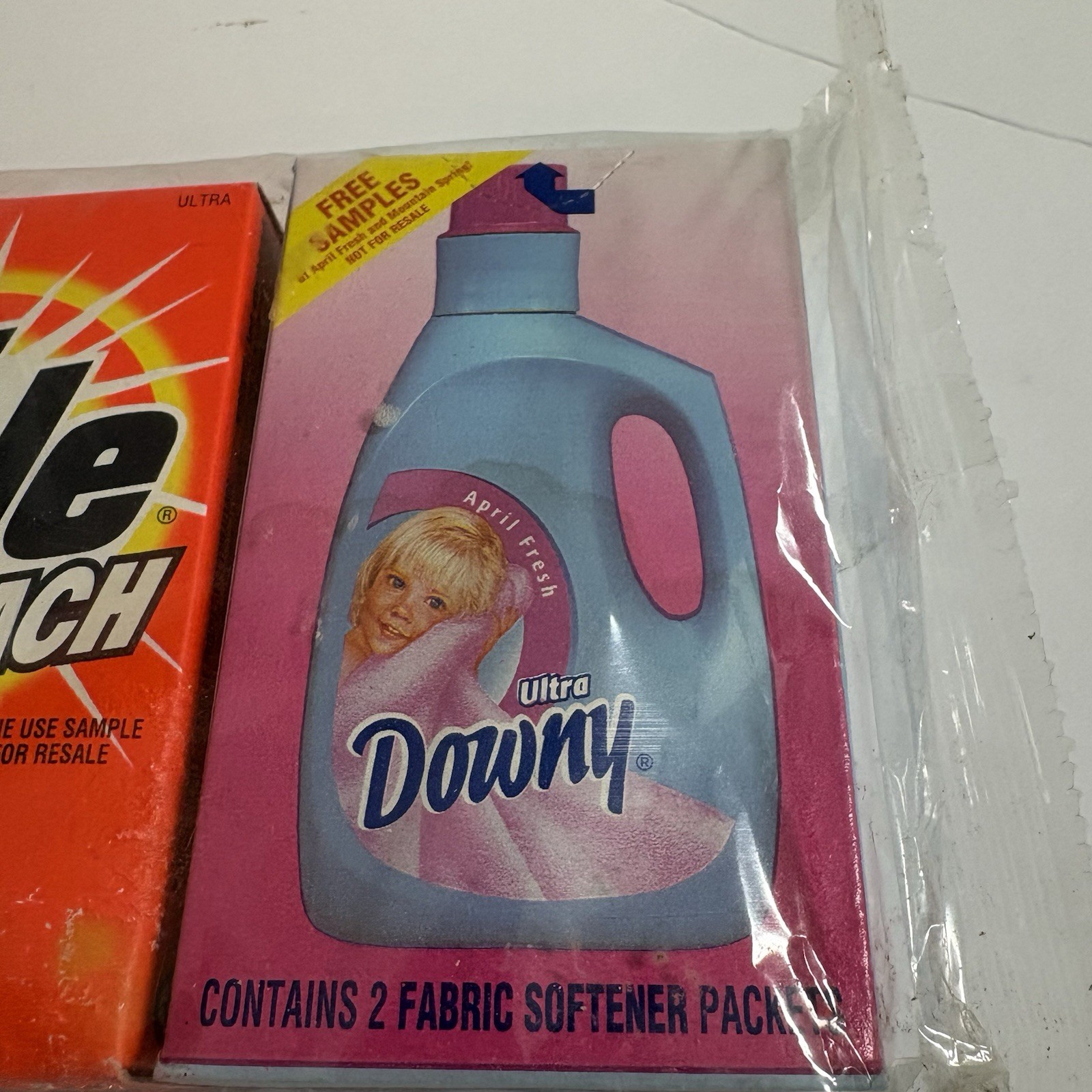 1995 TIDE w/ Bleach Laundry Detergent + DOWNY ULTRA Fabric Softener SAMPLE PACK!