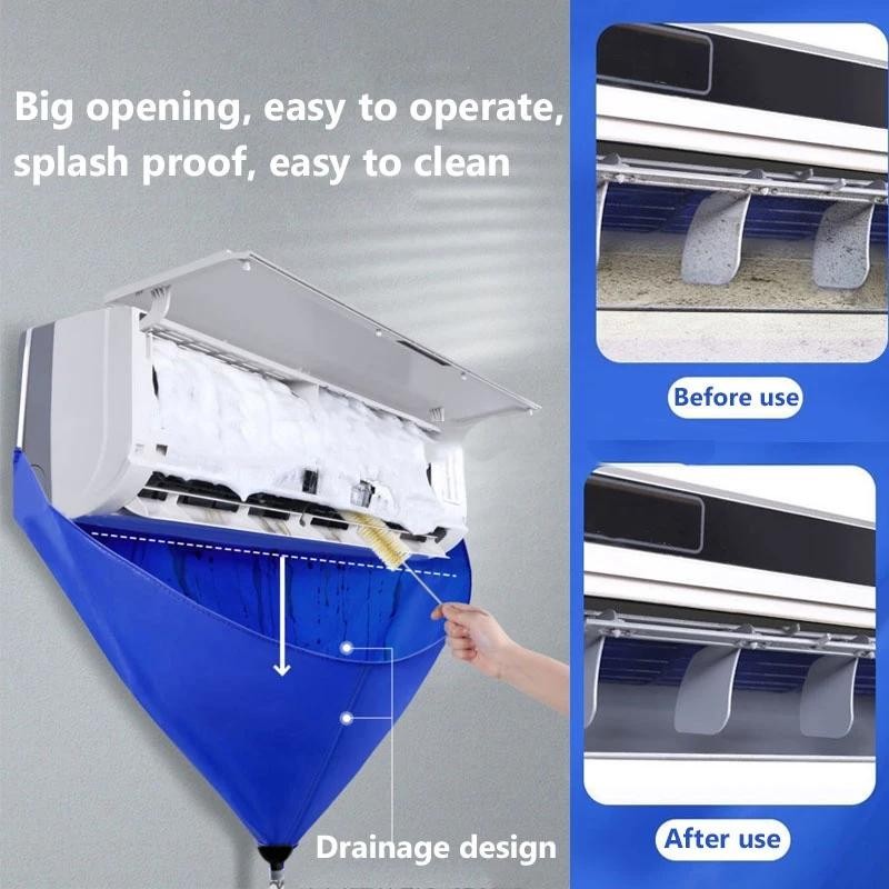 1–6pcs Ac Cleaning Kit Waterproof Wash Bag + Drain Pipe Summer Tool