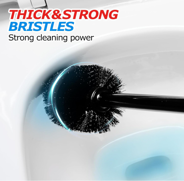 Set 2en1 Desatascador y Cepillo WC Mango Largo Herramientas Baño, Nuevo