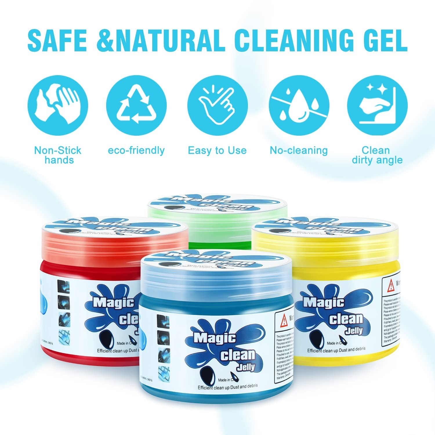 4 Pack Car Cleaning Gel Putty – Auto Detailing Tools, Interior Cleaner Slime, Ke