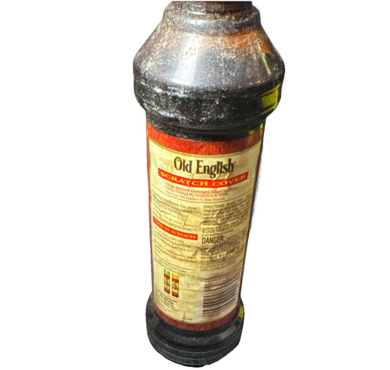 Old English Scratch Cover Vintage Red Cap for Dark Woods 8oz Bottle 95% Prop