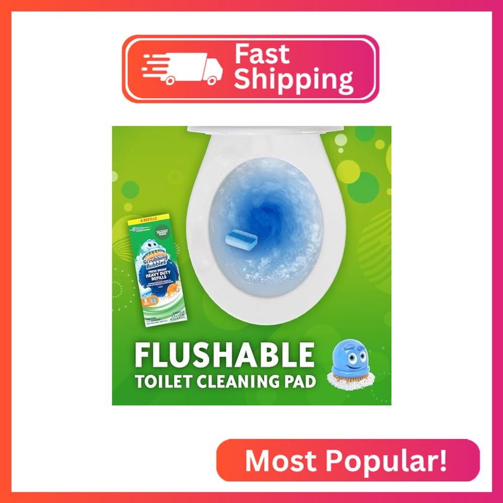Scrubbing Bubbles Toilet Bowl Wand Cleaner Refills, Fresh Brush Heavy Duty Clean