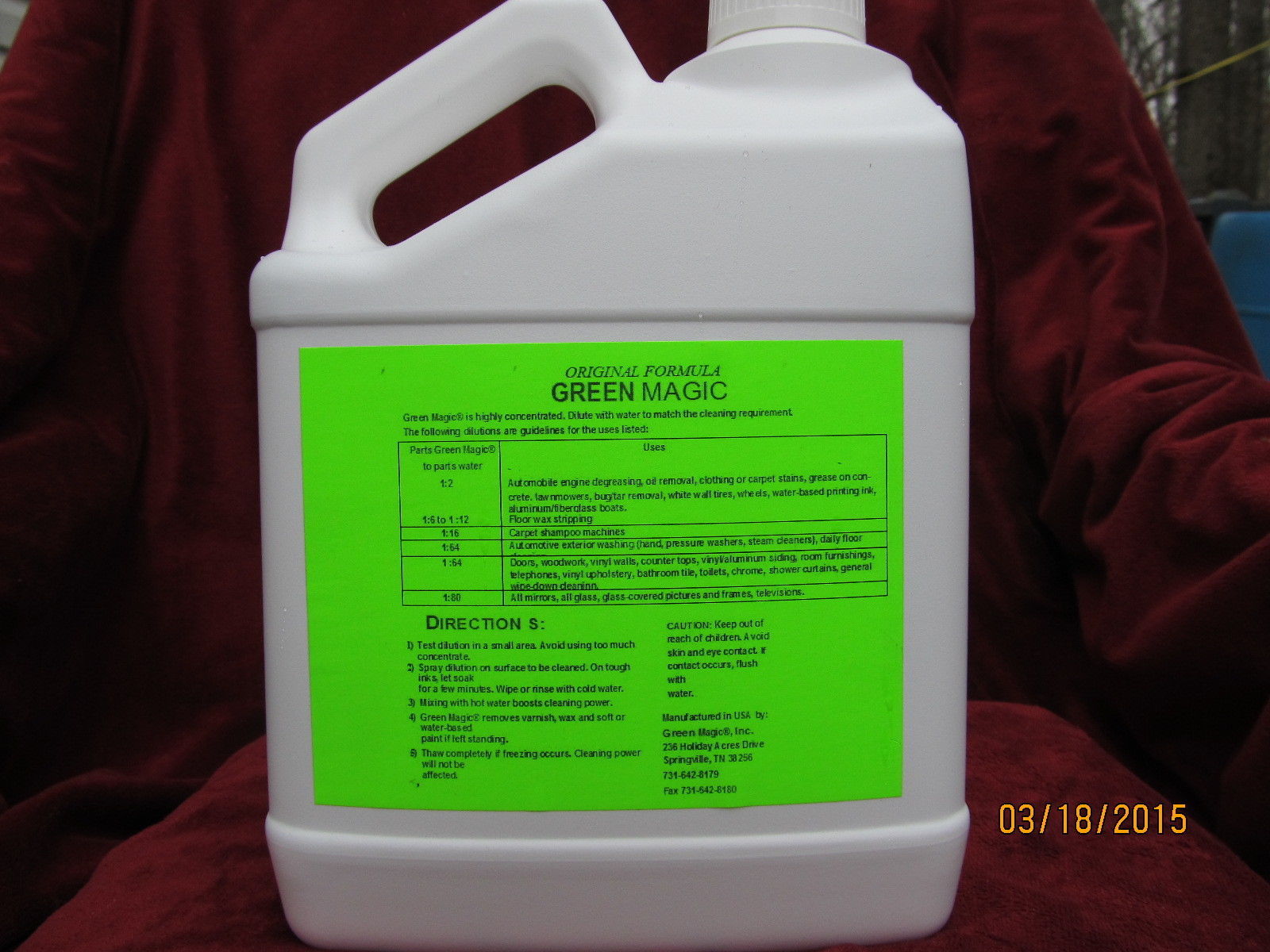 GREEN MAGIC_ WORLDS BEST CLEANER__ DECK CLEANER __FULL GALLON . FREE SHIPPING