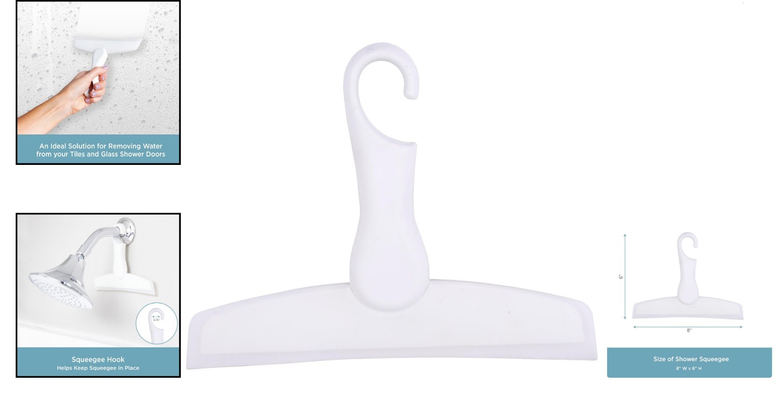Stylish Easy Hang Shower Squeegee – Soft Grip & Frosted Finish for Clean Homes