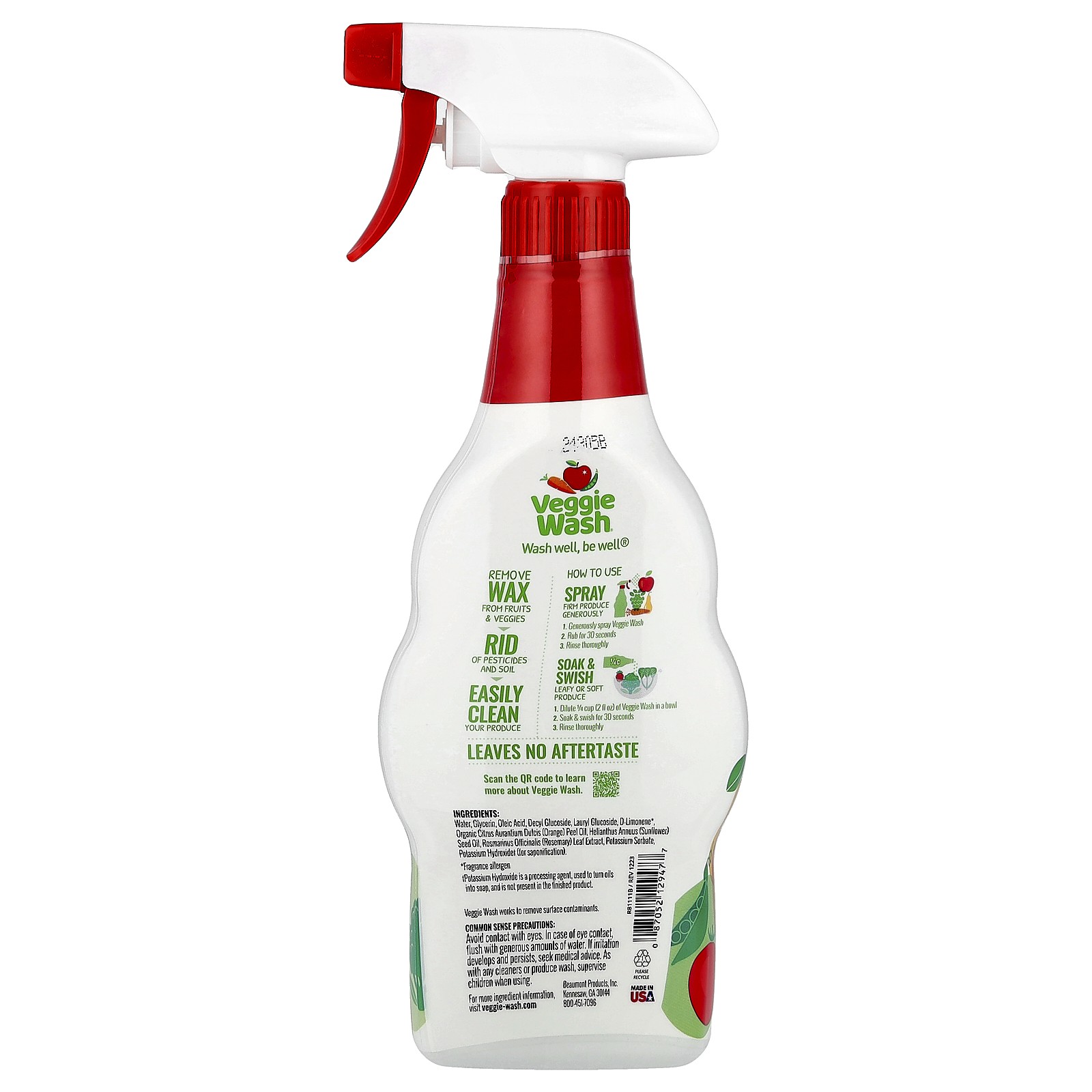 Citrus Magic Veggie Wash 16 fl oz 473 ml Kosher