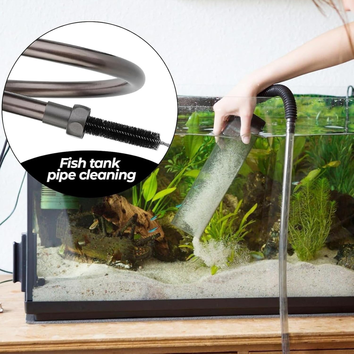 Dual-Sided Drain Unblocker Brush Set for Kitchen and Bathroom – 61” & 17.7”
