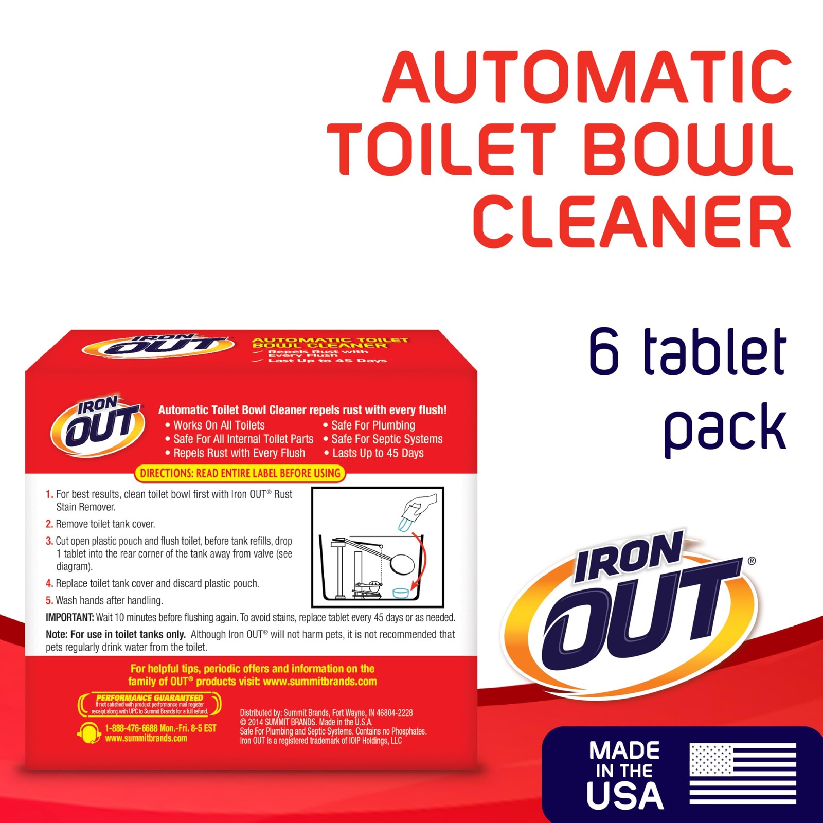 Iron OUT Automatic Toilet Bowl Cleaner Tablets, Helps Remove and Prevent Rust…