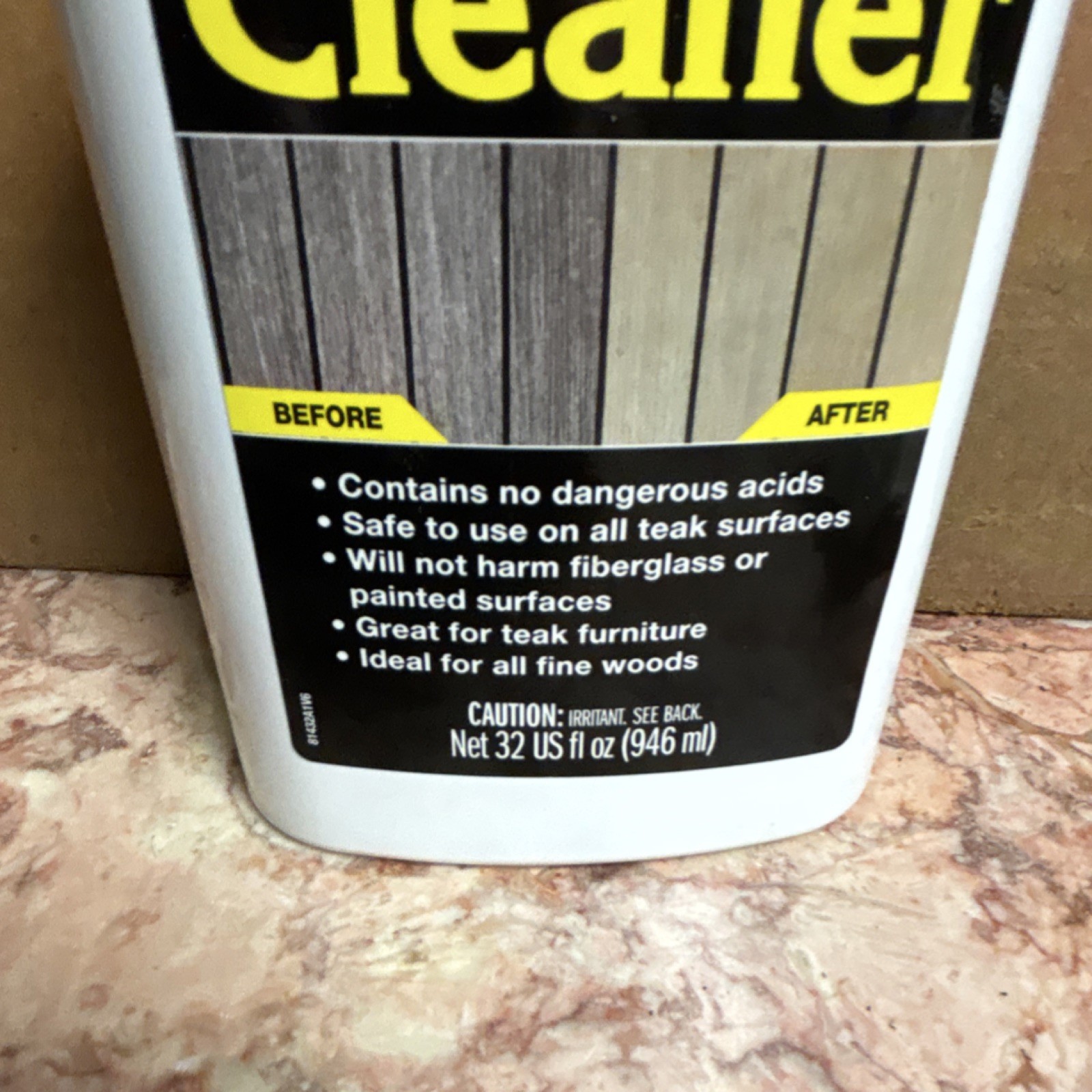 Star brite Premium Teak Cleaner Step 1 No Dangerous Acids 32 fl oz 81432
